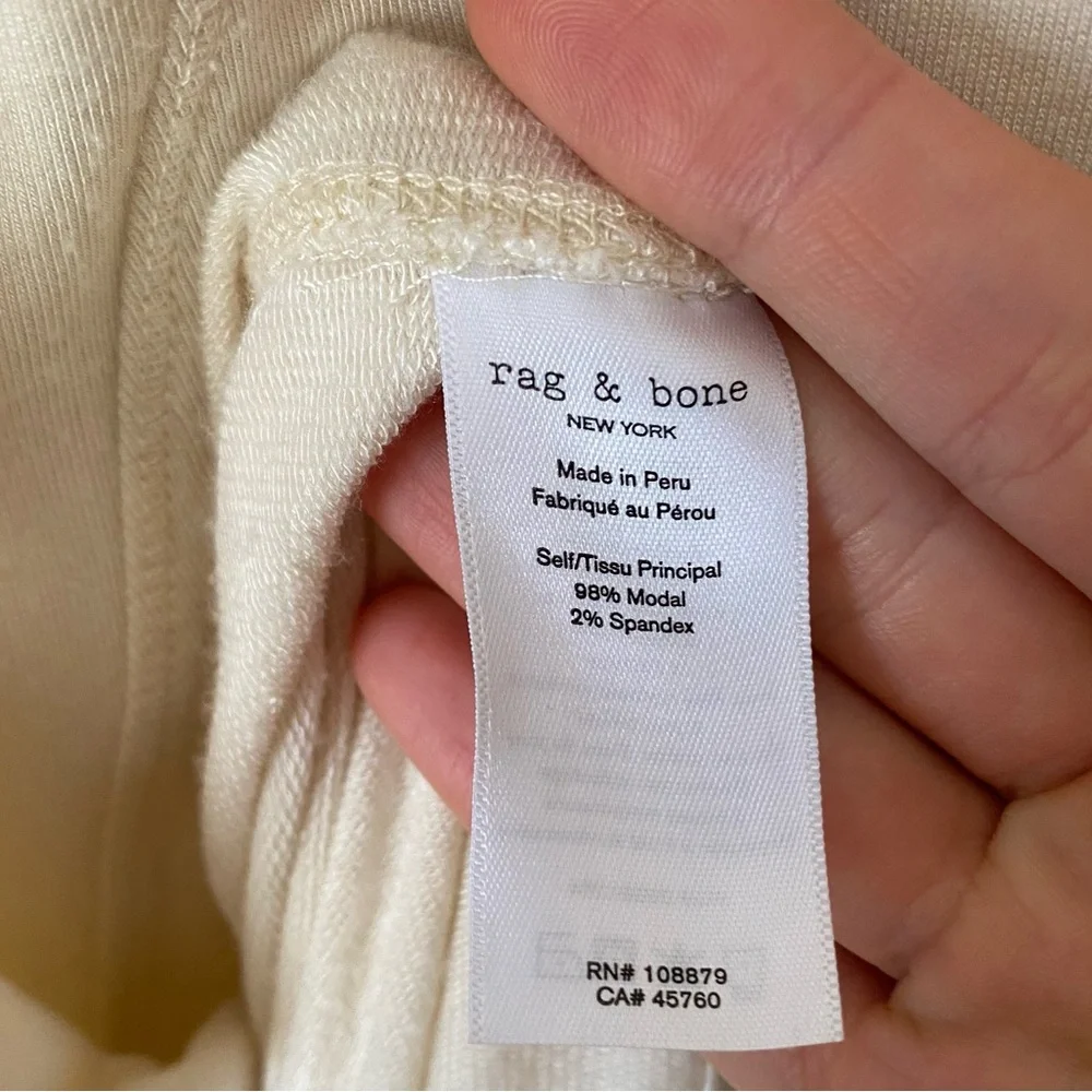 Rag & Bone Sydney Tank Dress Size M Cream Backless Maxi Slits The Row Inspired